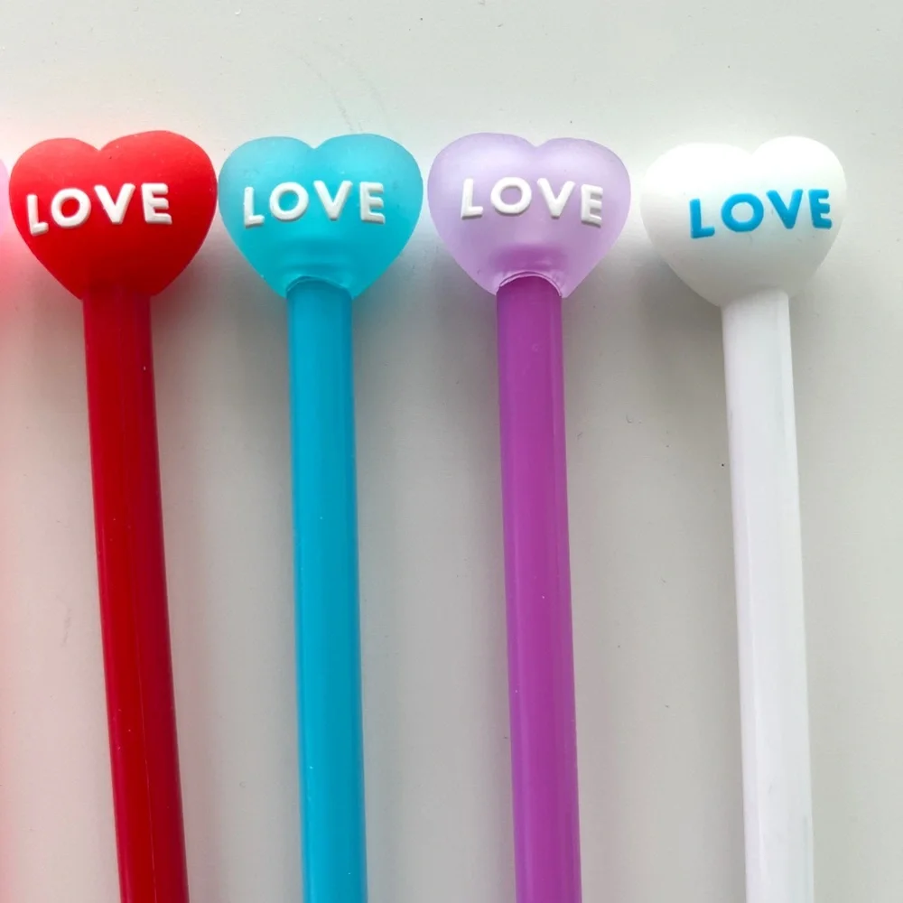 Heart Love Pens Set with Purple Pen Box